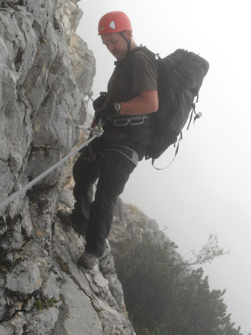 Dieter Ristok in seiner Freizeit beim Bergsteigen
